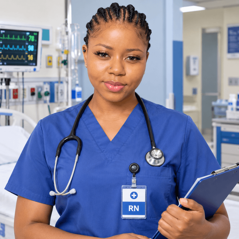 Confident nurse professional